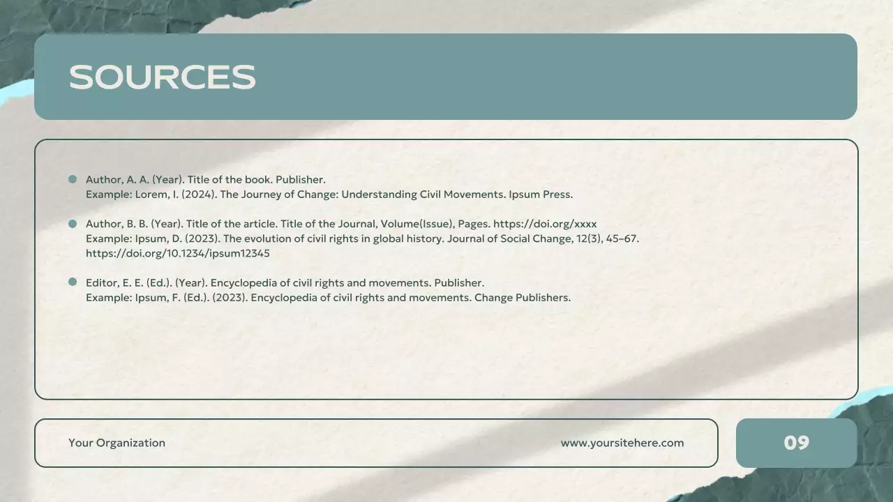 Teal Modern Civil Movements History Presentation