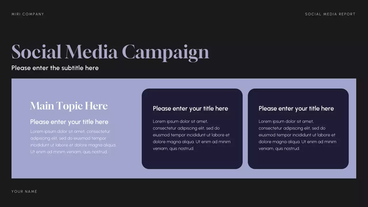 Blue Modern Social Media Report Presentation