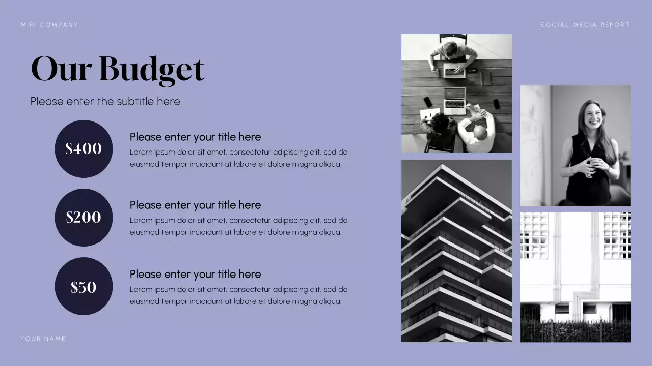 Blue Modern Social Media Report Presentation