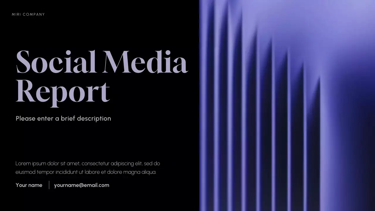Blue Modern Social Media Report Presentation