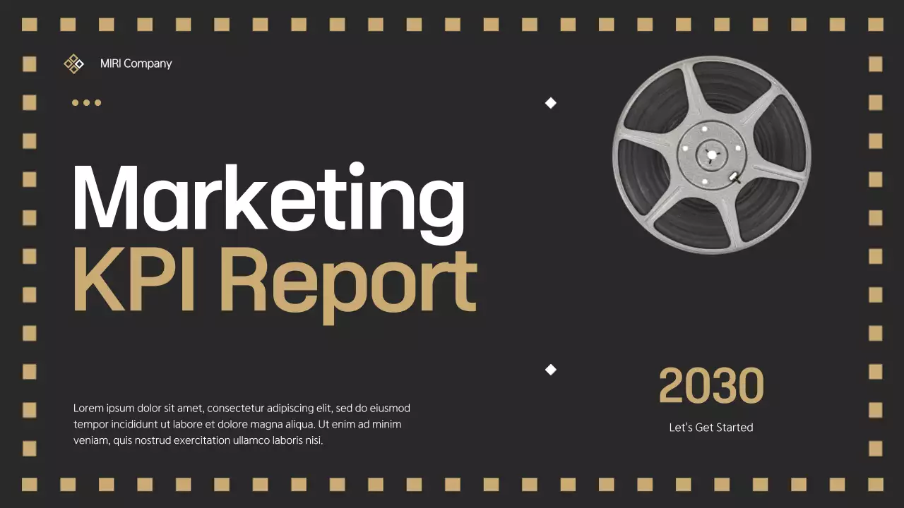 Black Modern Marketing Report Presentation