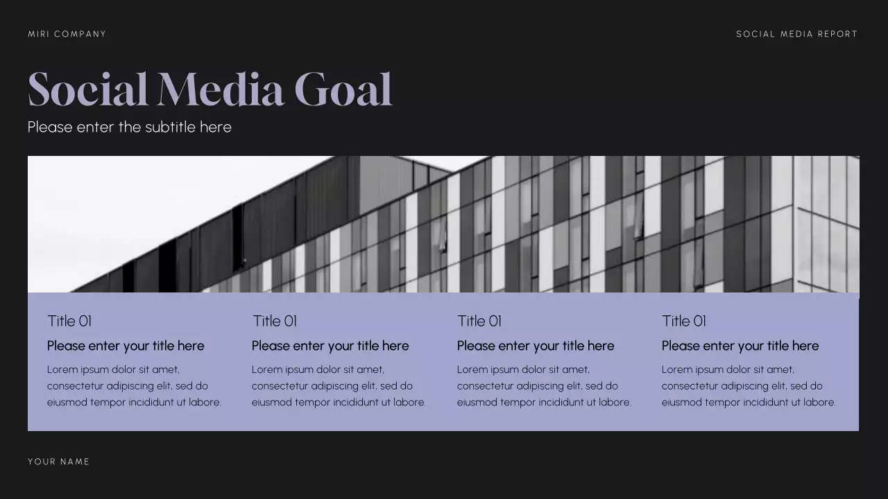 Blue Modern Social Media Report Presentation