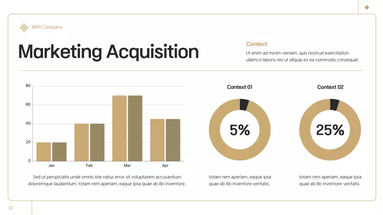 Black Modern Marketing Report Presentation