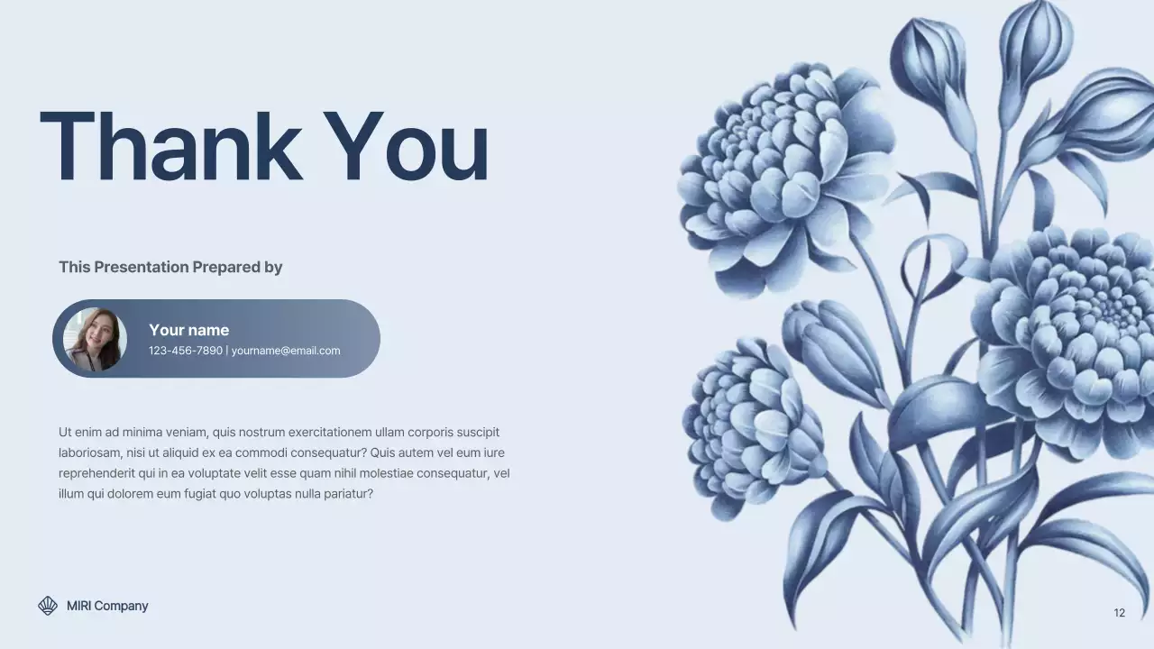 Blue Elegant Marketing Report Presentation