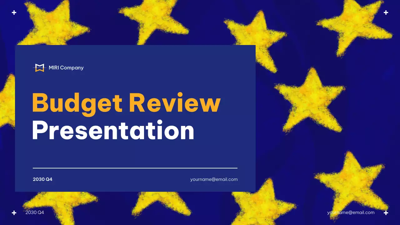 Blue Modern Budget Review Presentation