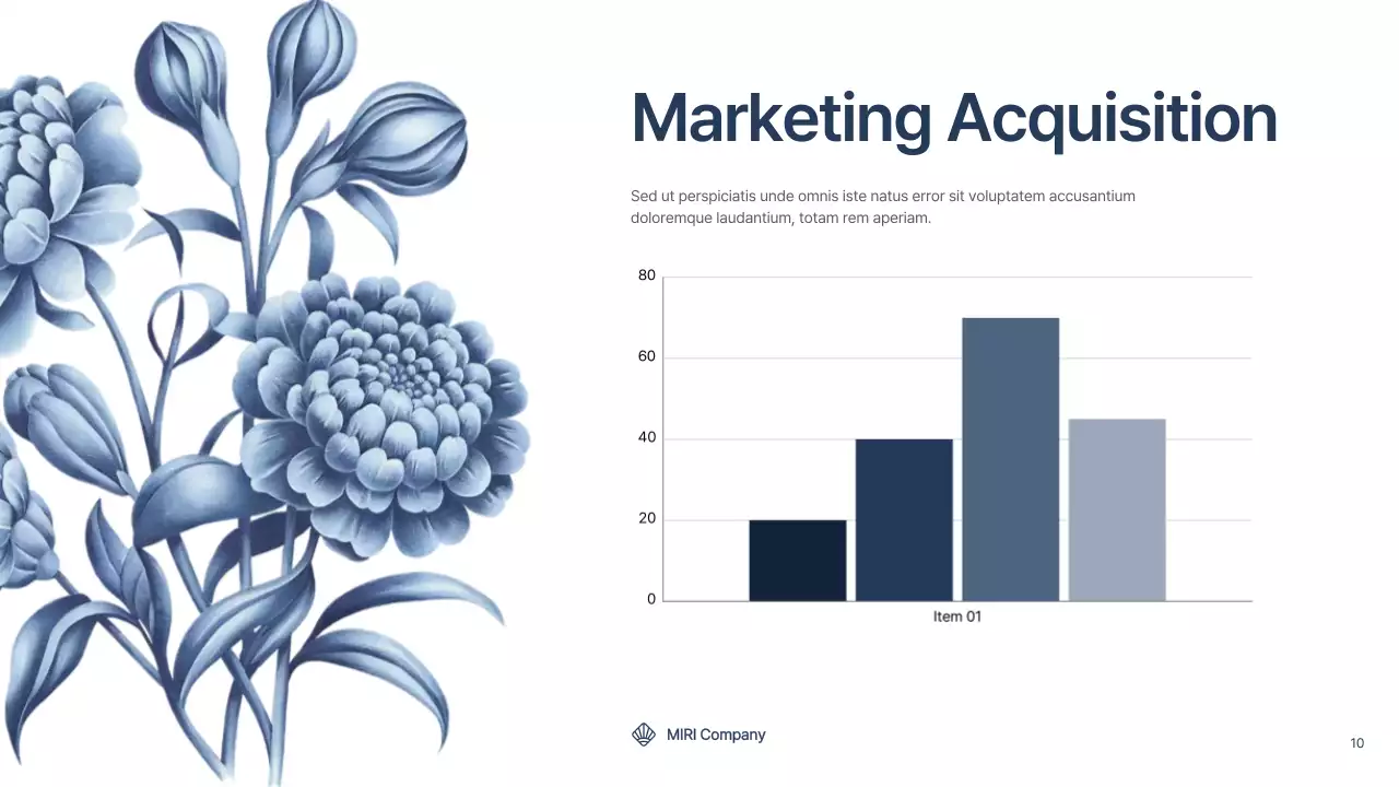 Blue Elegant Marketing Report Presentation