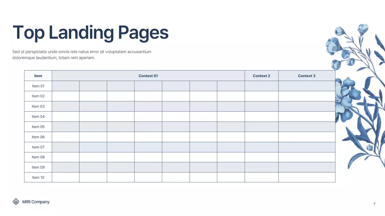 Blue Elegant Marketing Report Presentation