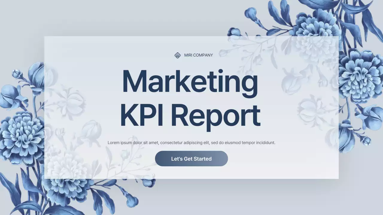 Blue Elegant Marketing Report Presentation