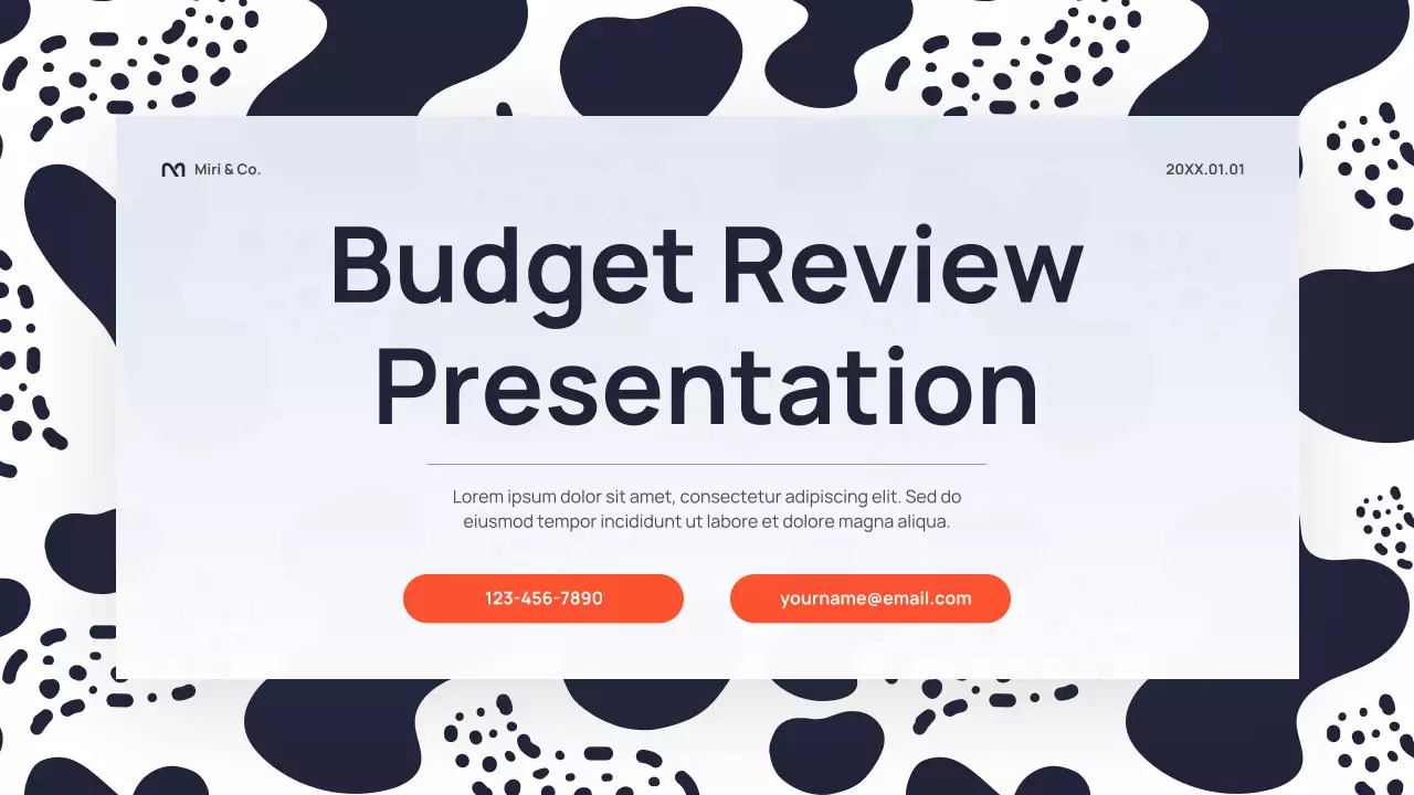 Black Abstract Budget Review Presentation