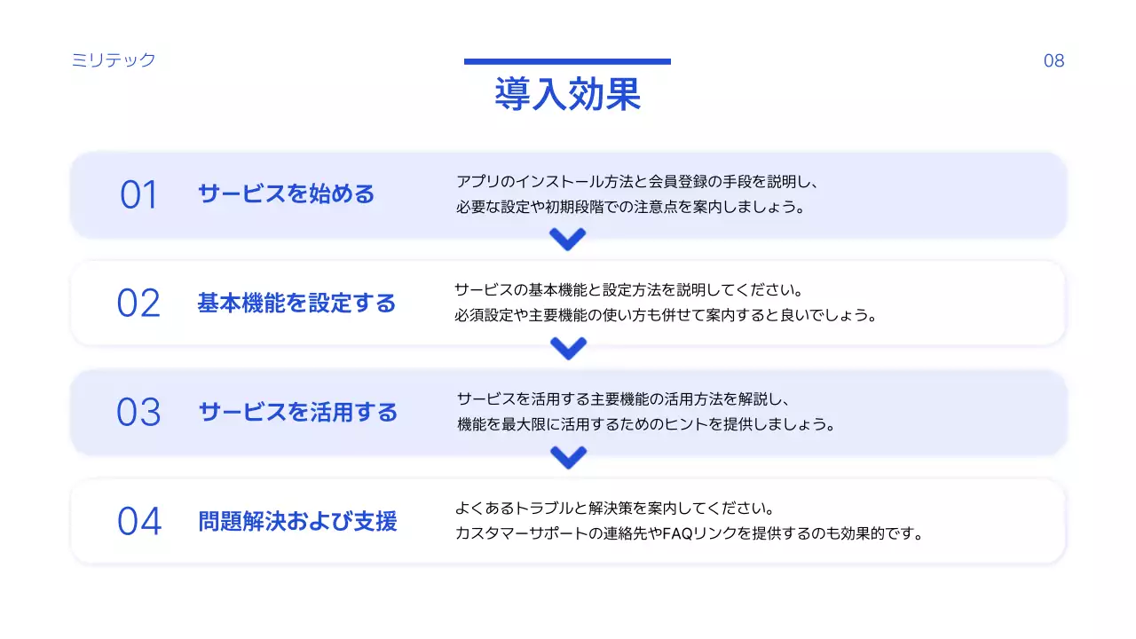青 モダン アプリ プレゼンテーション