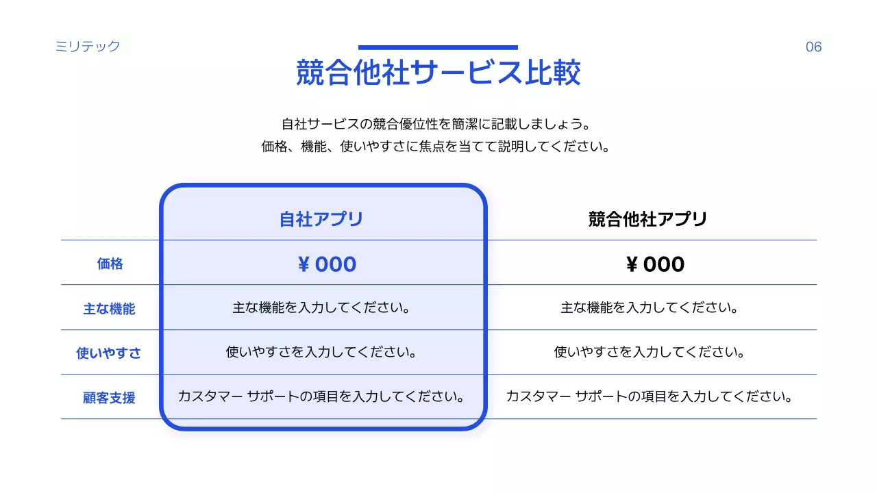 青 モダン アプリ プレゼンテーション