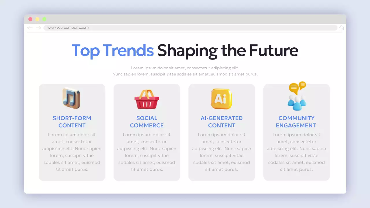 파랑 모던 보고서 정보 전달