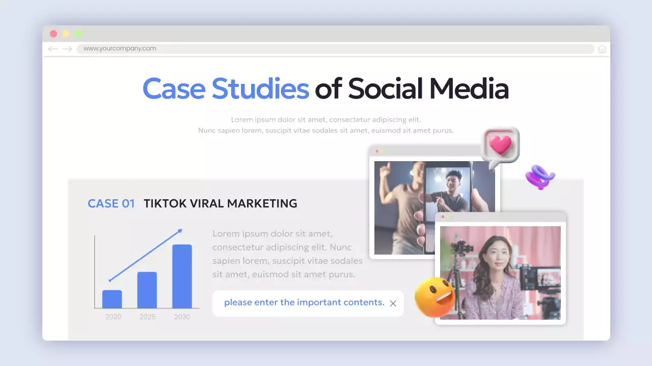 파랑 모던 보고서 정보 전달