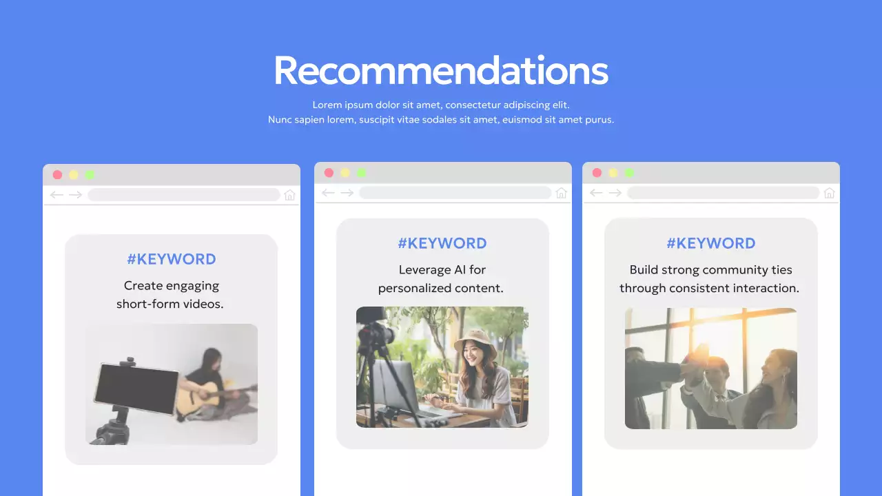 파랑 모던 보고서 정보 전달