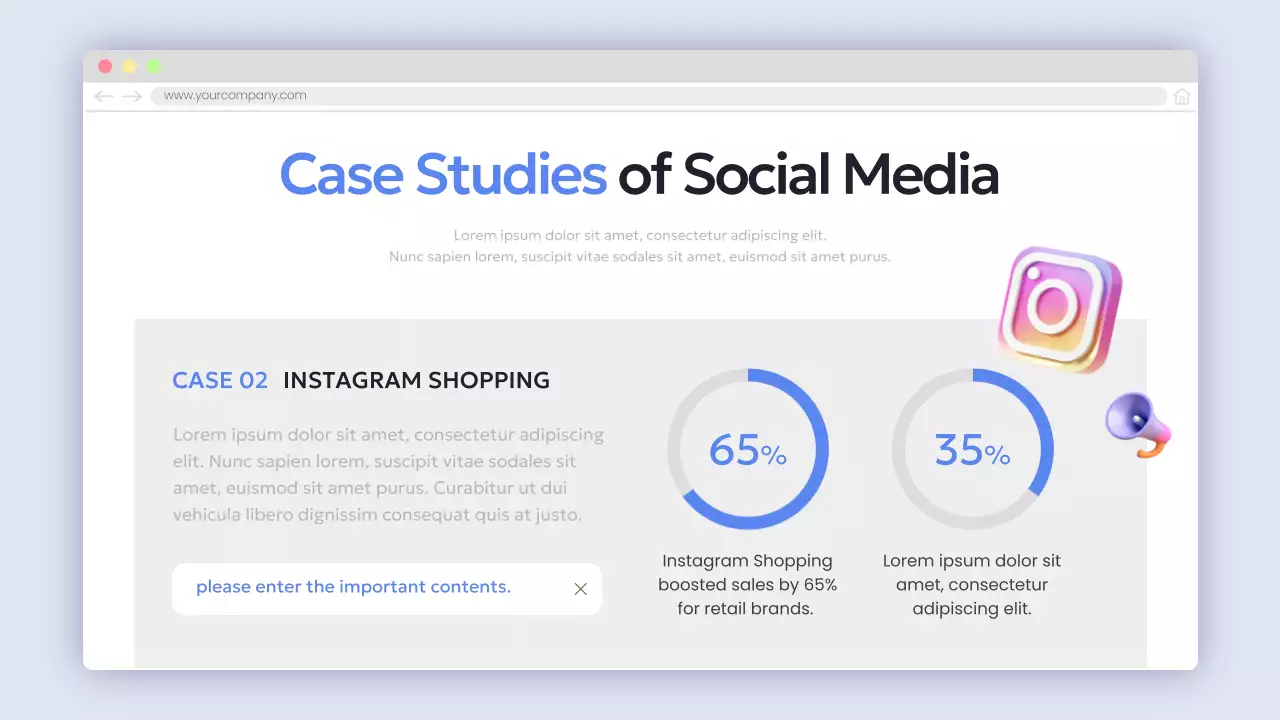 파랑 모던 보고서 정보 전달