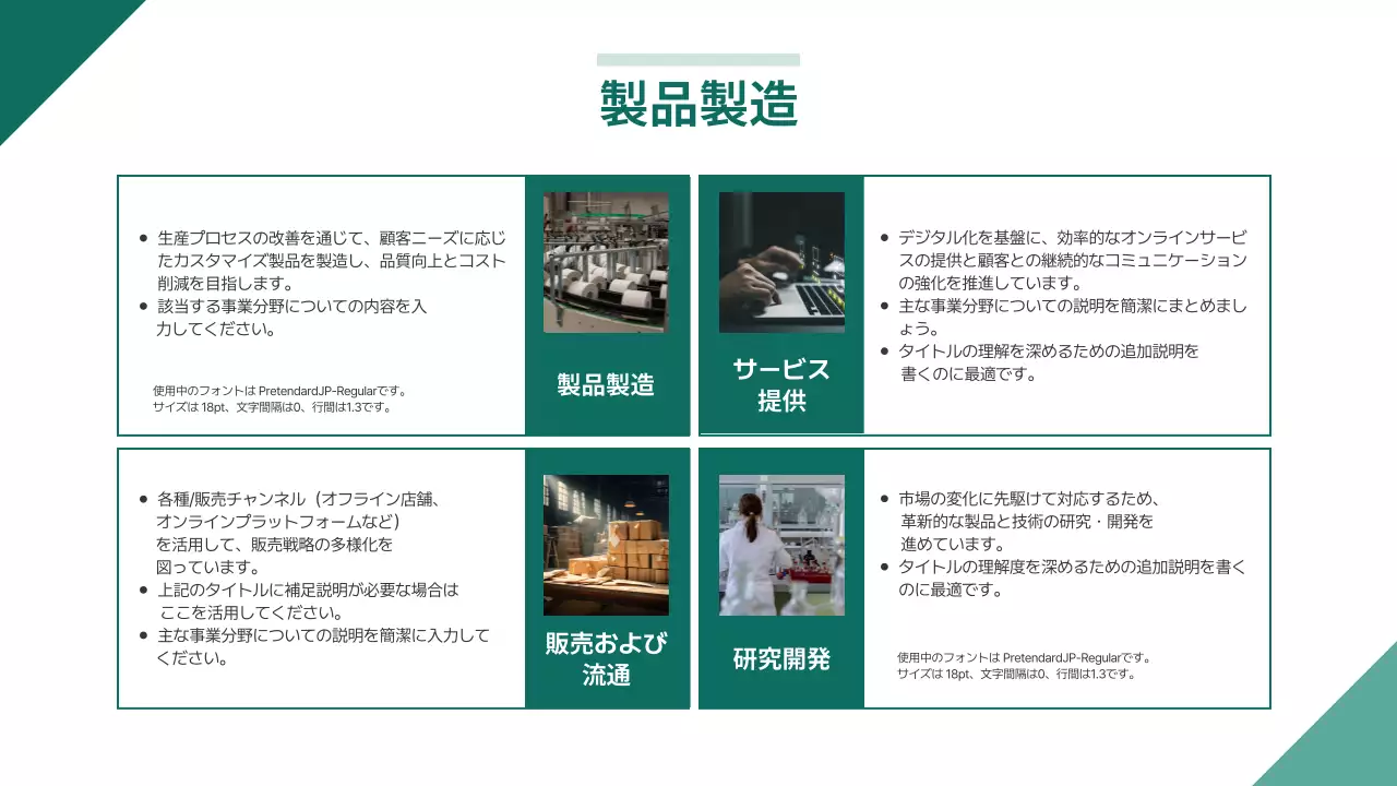 緑 シンプル 会社紹介 資料 プレゼンテーション