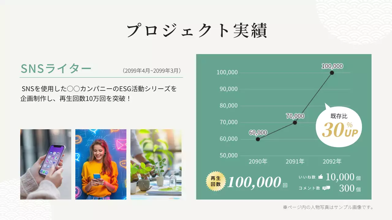 緑 シンプル 自己紹介 プレゼンテーション
