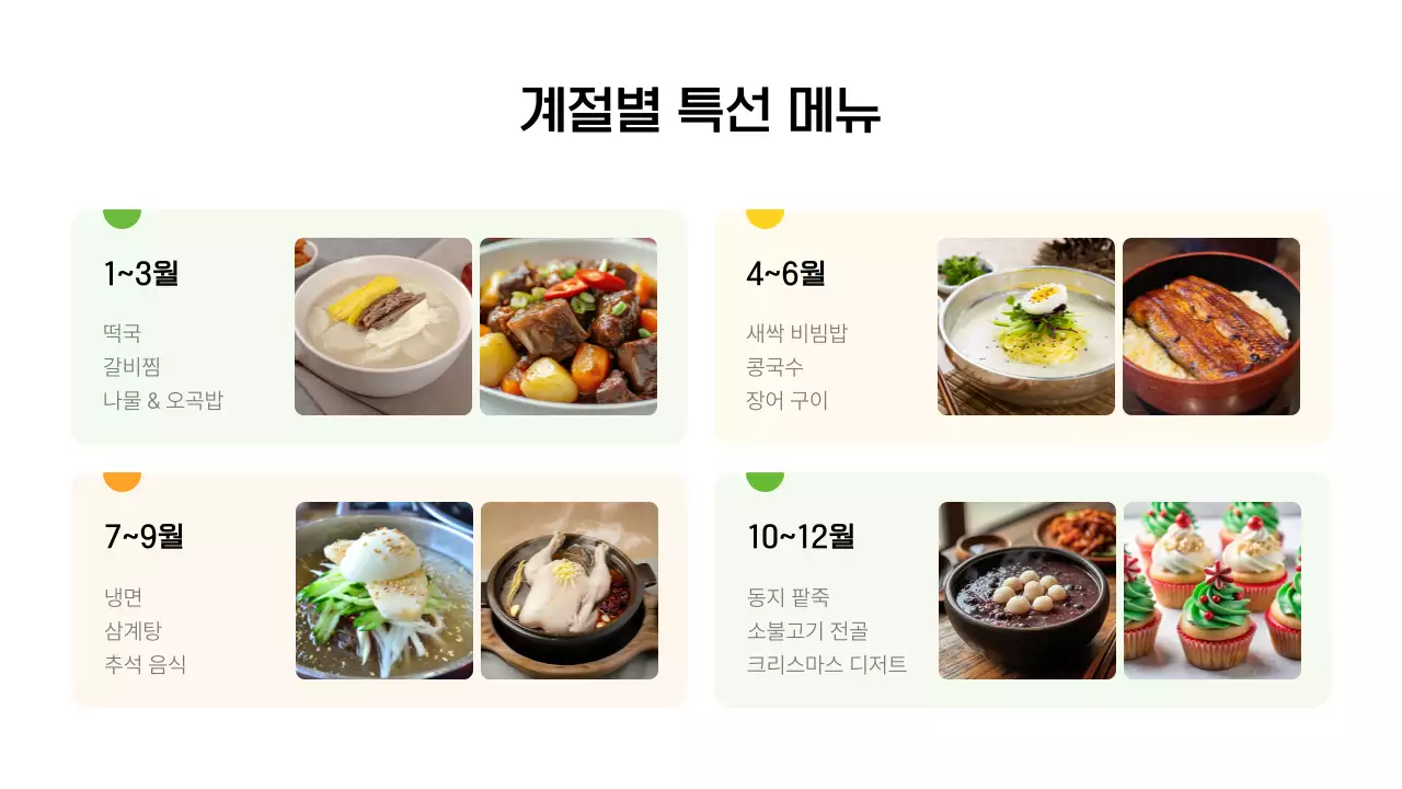 초록 모던 푸드 회사소개서