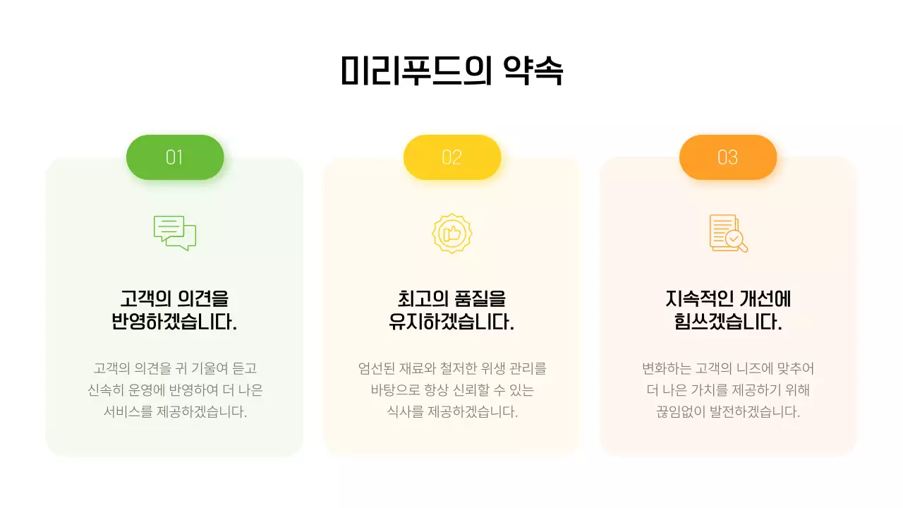 초록 모던 푸드 회사소개서