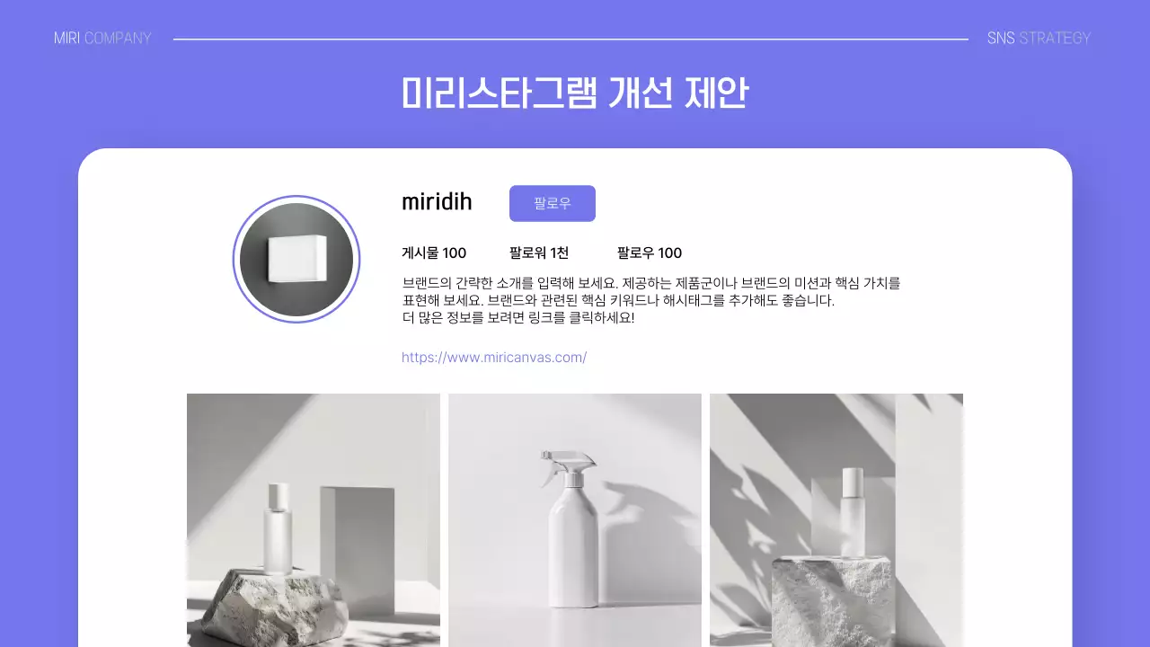 연보라 모던 소셜미디어 제안서