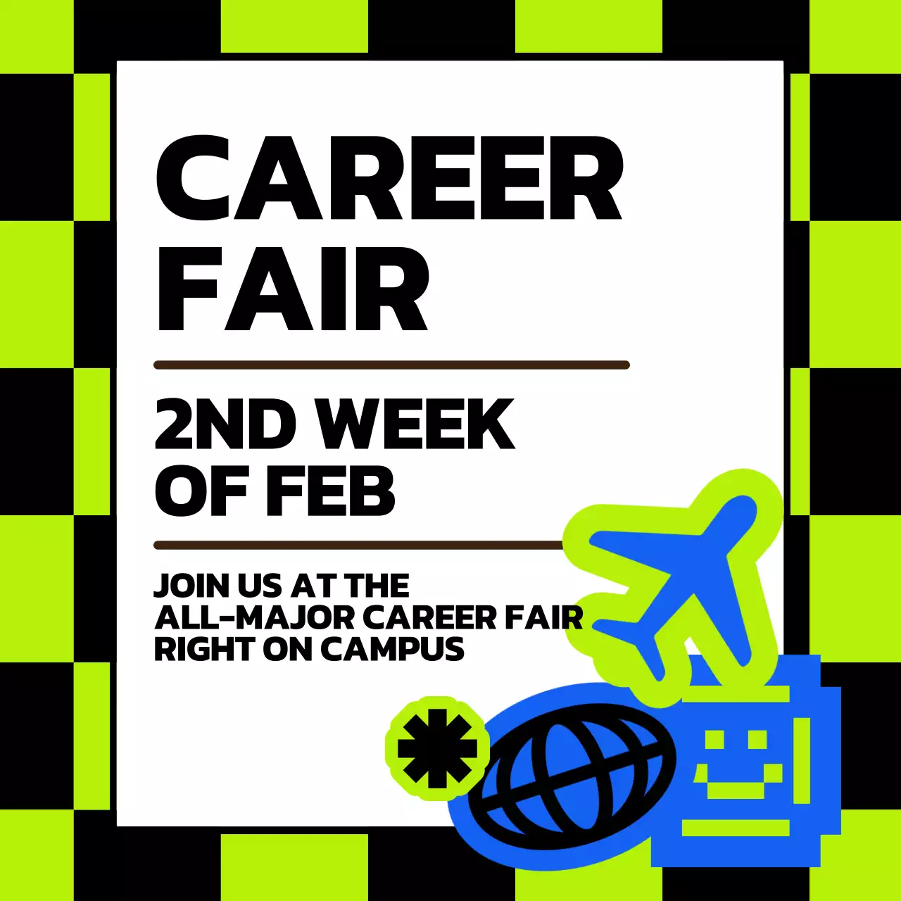 Green Retro Career Announcement Social Media Post