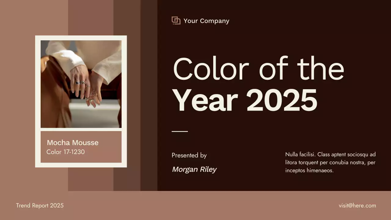 Brown Modern Color Trend Report Presentation