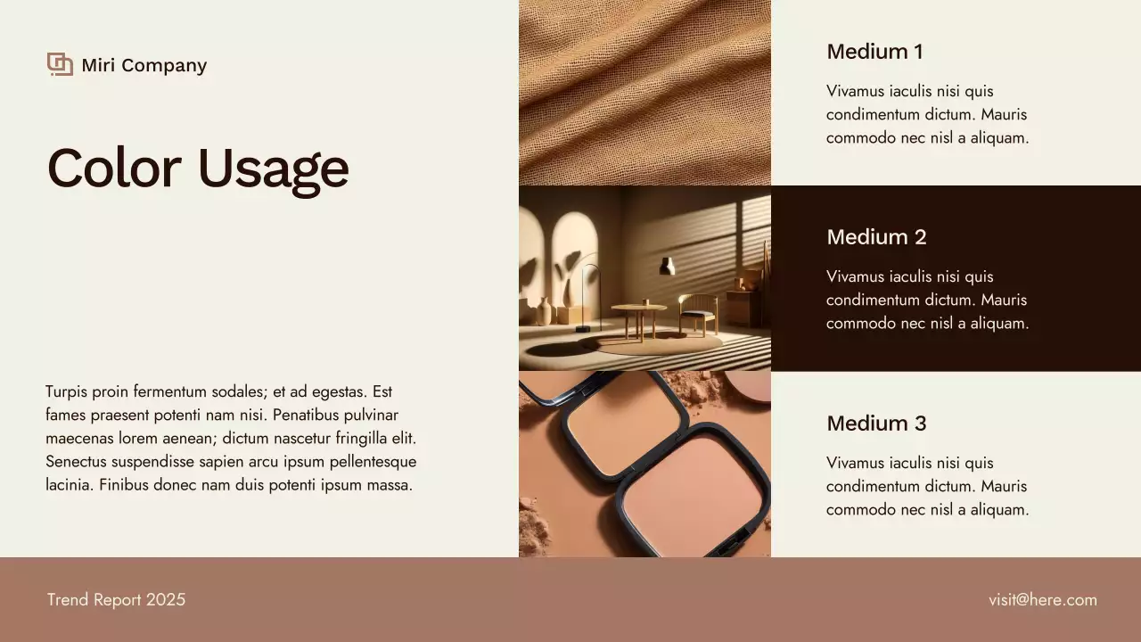 Brown Modern Color Trend Report Presentation