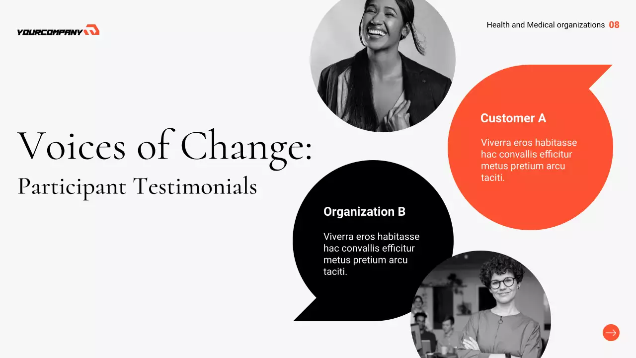 Orange Professional Non-Profit Proposal Presentation