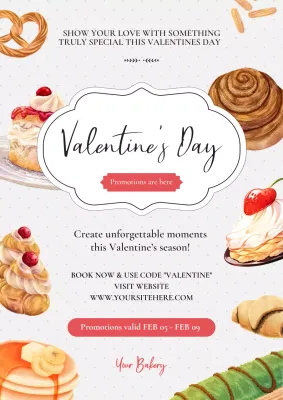 Pink Elegant Bakery Promotion Poster