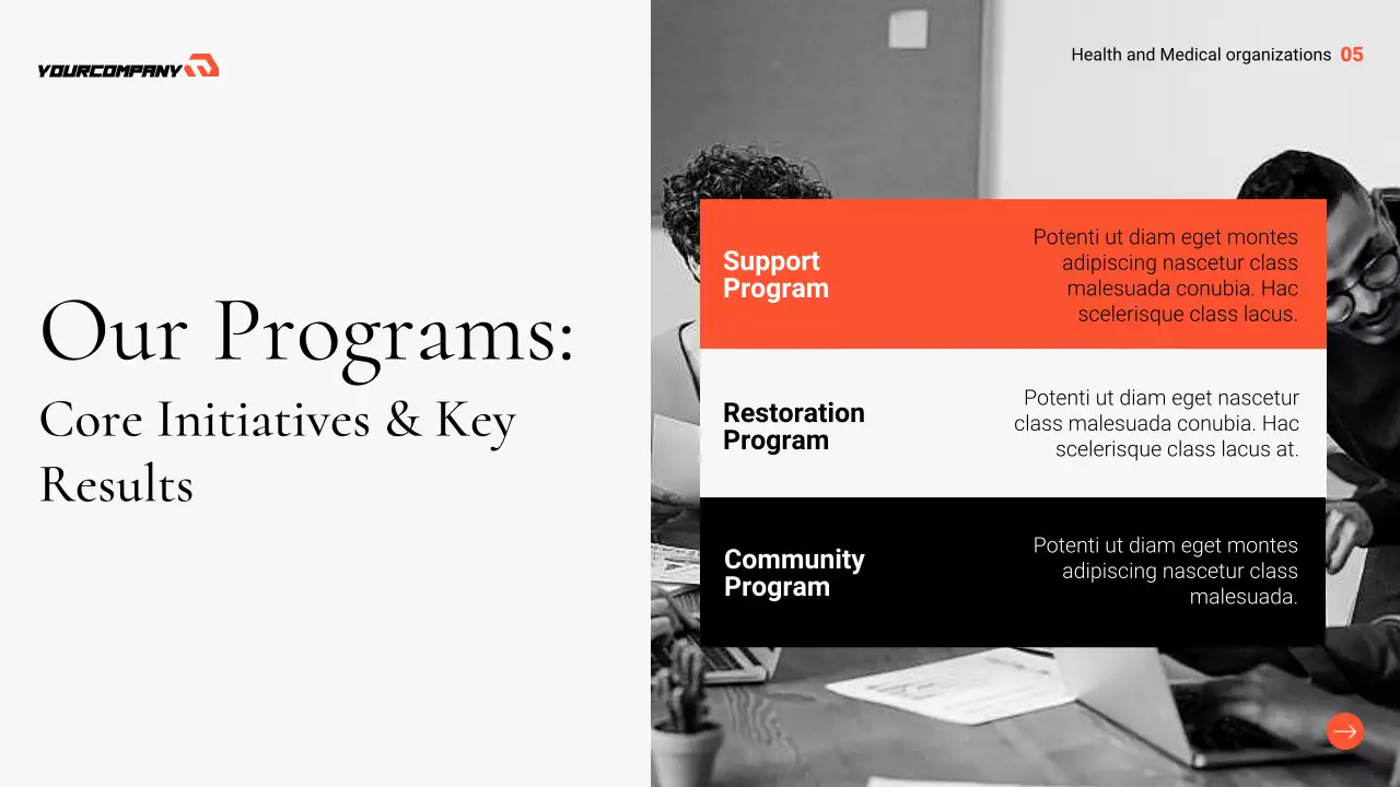 Orange Professional Non-Profit Proposal Presentation