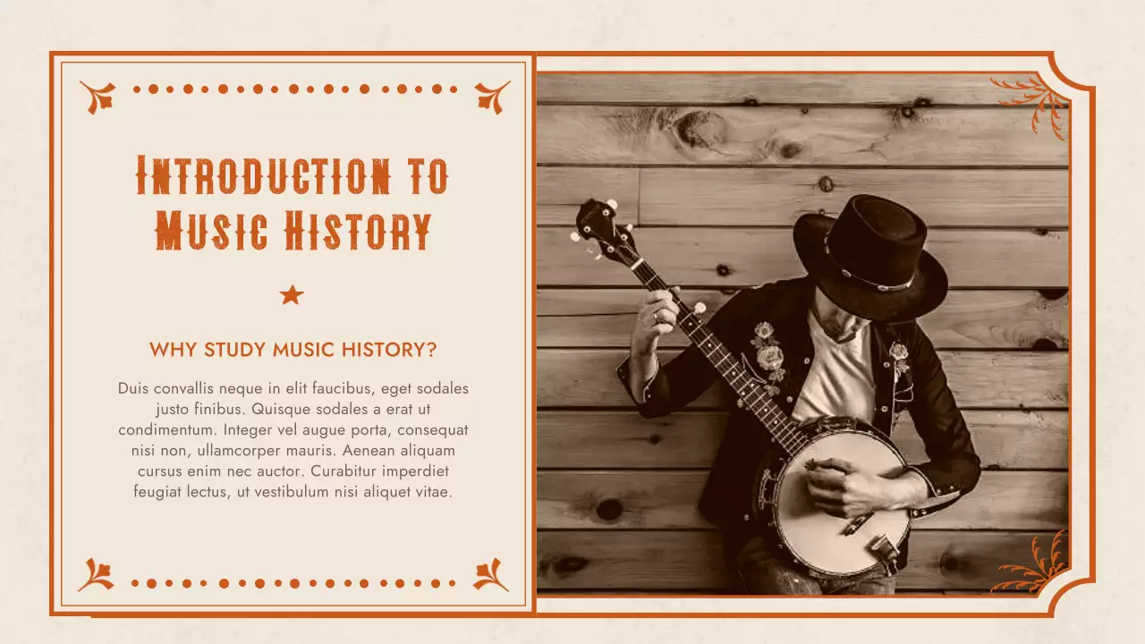 Bài thuyết trình về lịch sử âm nhạc cổ điển Orange