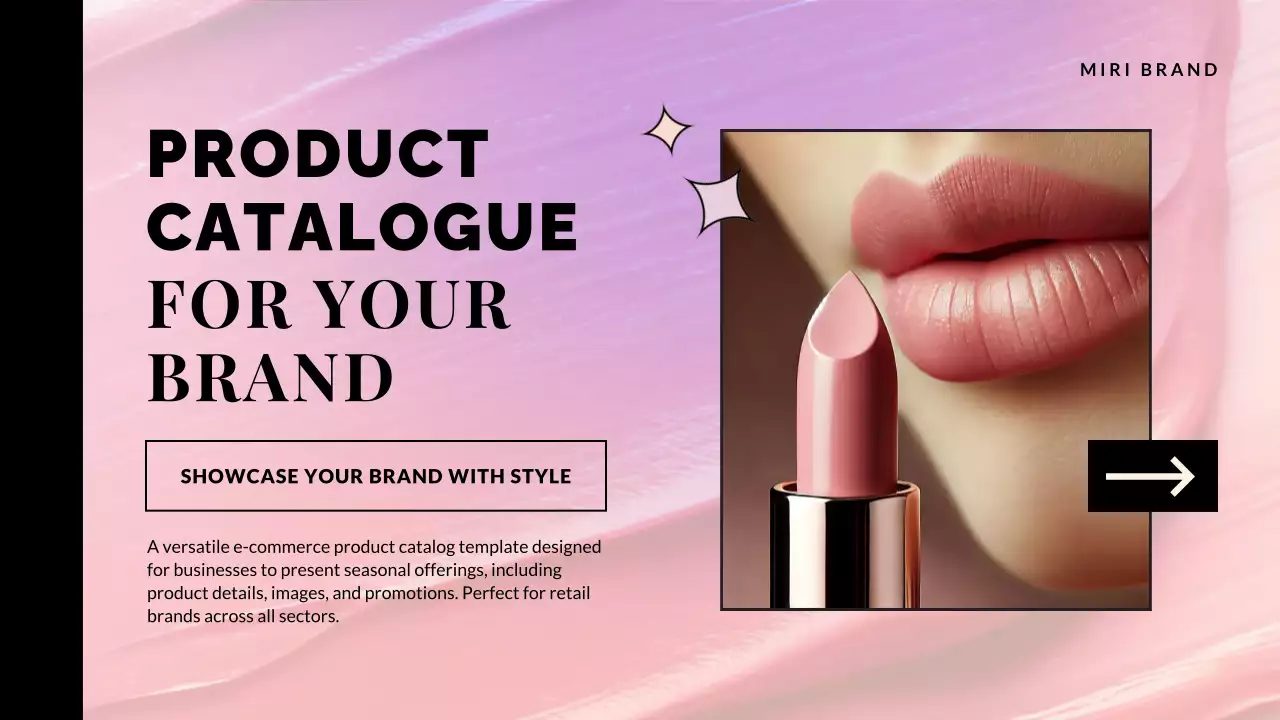 Pink Modern Cosmetics Product Catalogue Presentation