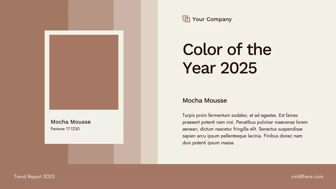 Brown Modern Color Trend Report Presentation