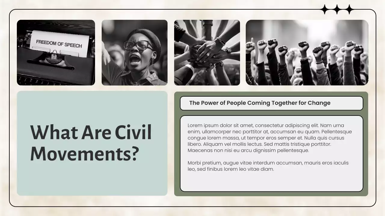 Grey Professional Civil Movements History Presentation