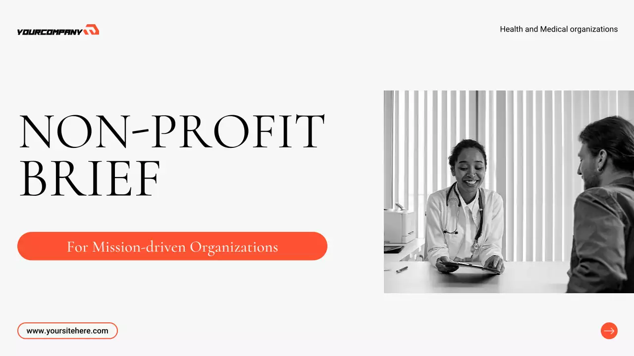 Orange Professional Non-Profit Proposal Presentation