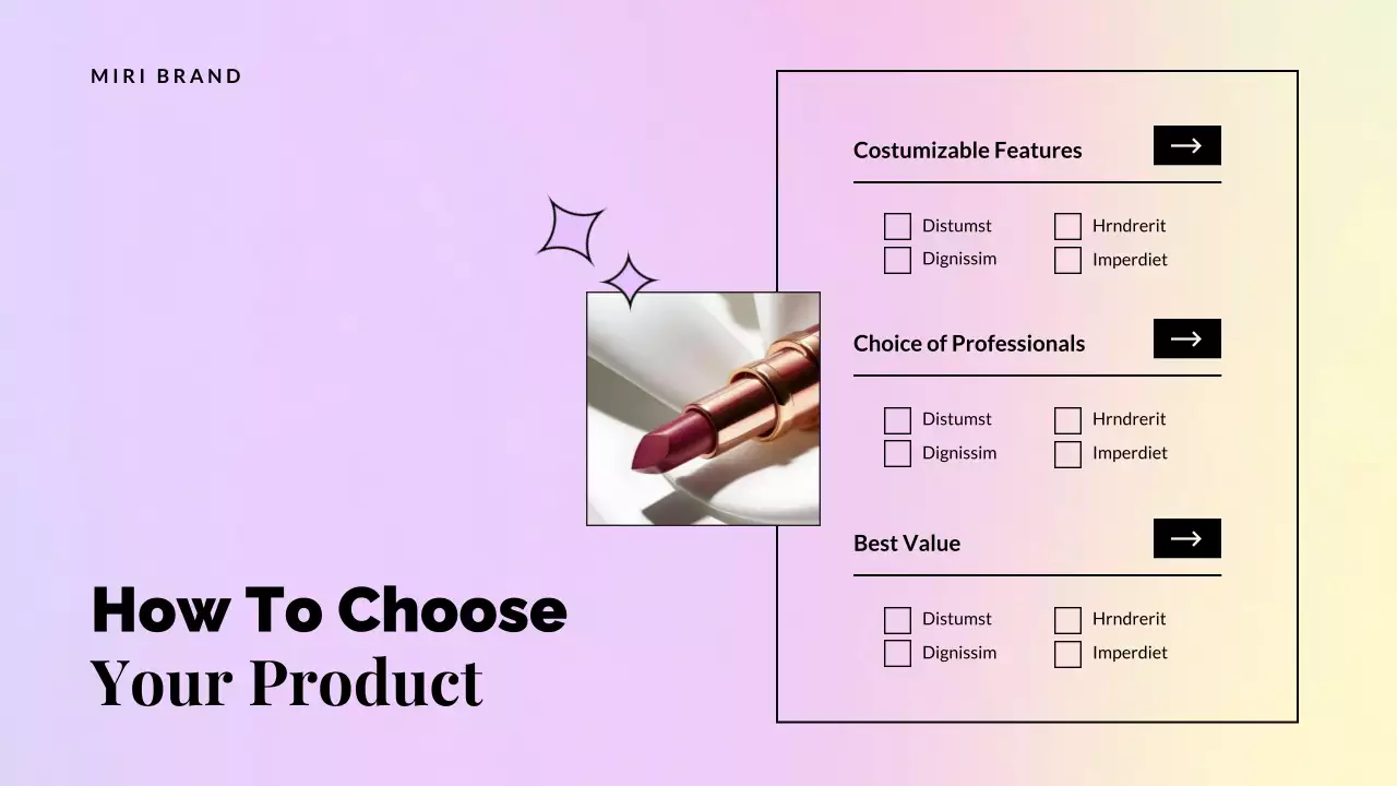 Pink Modern Cosmetics Product Catalogue Presentation