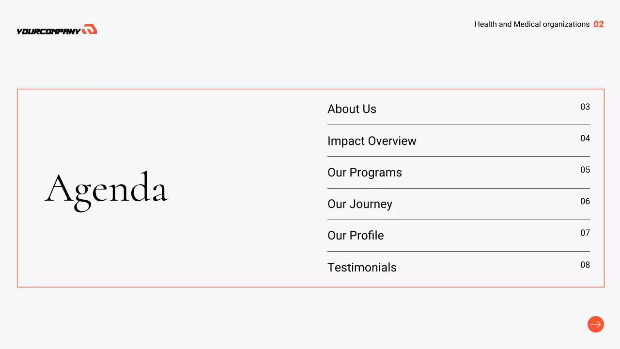 Orange Professional Non-Profit Proposal Presentation