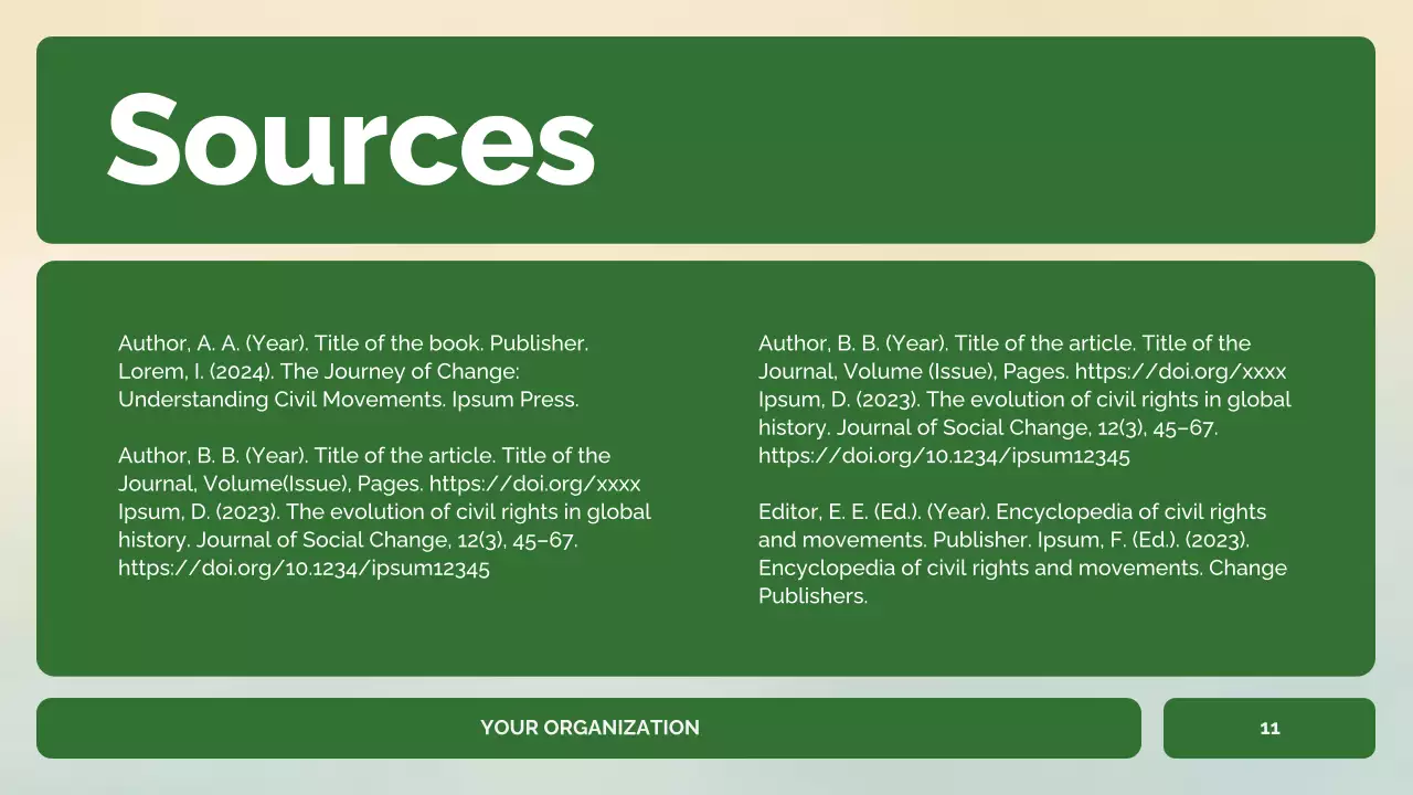 그린 모던 시민권 역사 프레젠테이션