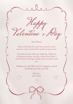 Pink Elegant Valentine's Love Letter Poster