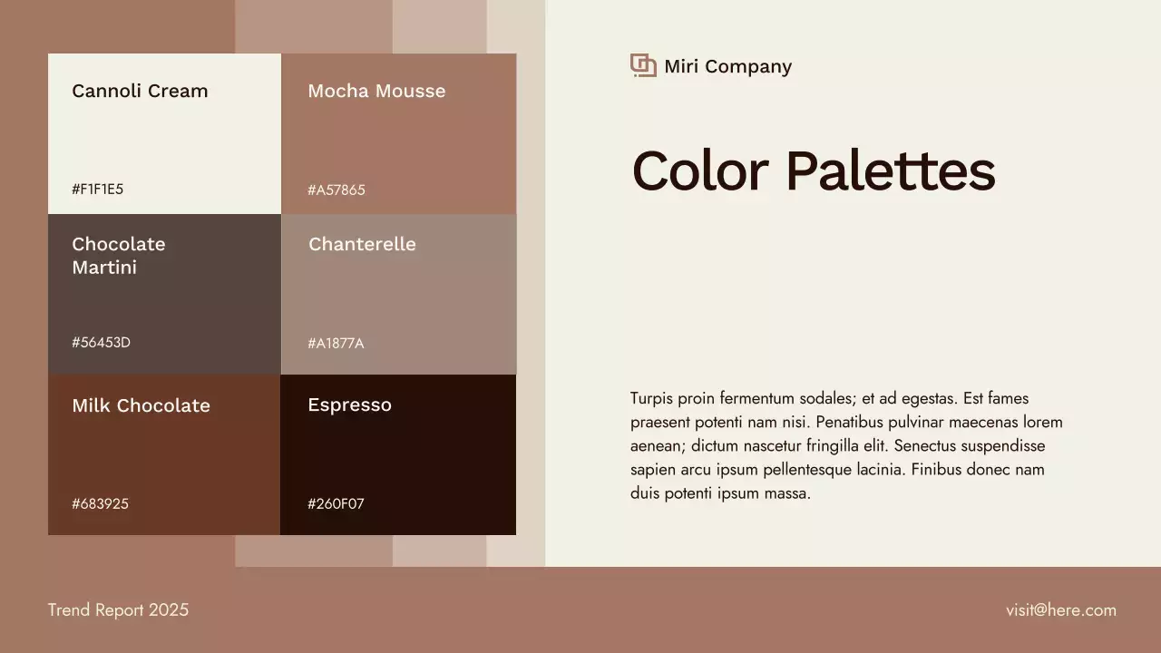 Brown Modern Color Trend Report Presentation