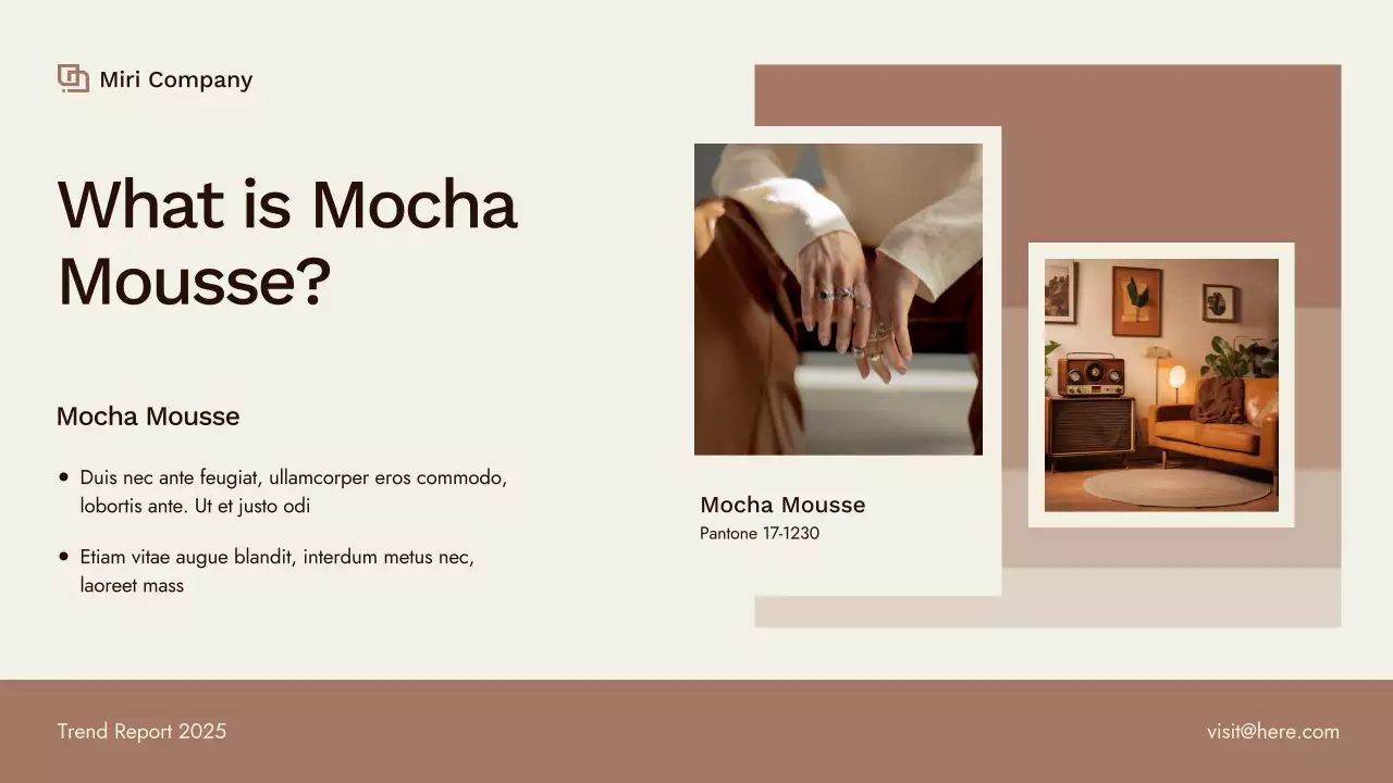 Brown Modern Color Trend Report Presentation