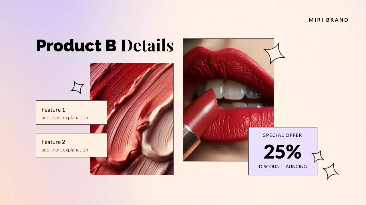 Pink Modern Cosmetics Product Catalogue Presentation