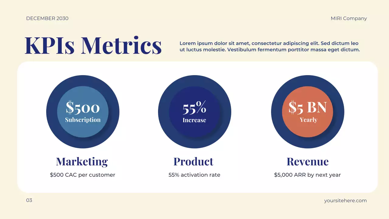Navy Professional Market Strategy Plan Presentation
