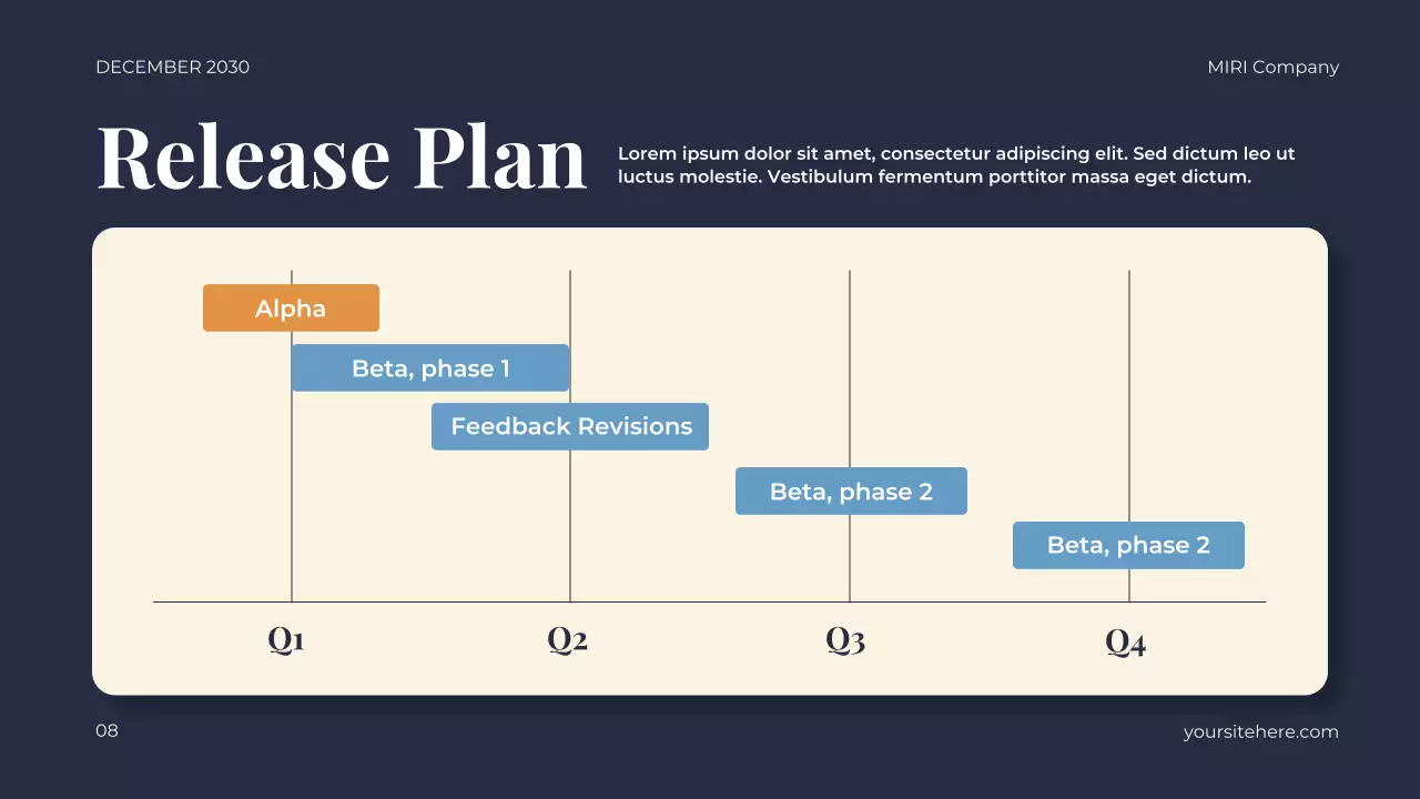 Navy Professional Market Strategy Plan Presentation