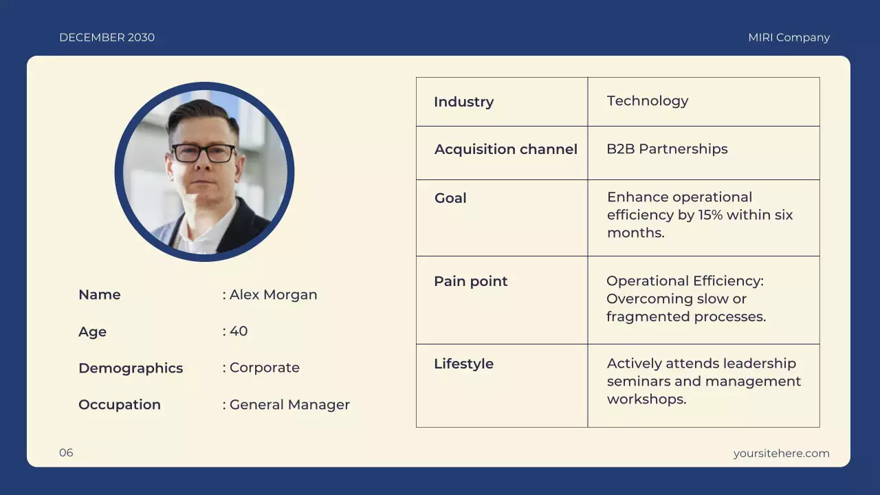 Navy Professional Market Strategy Plan Presentation
