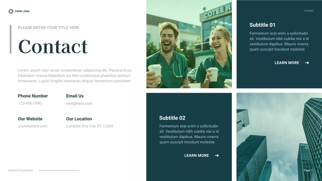 Presentasi Perawatan Kesehatan Profesional Teal