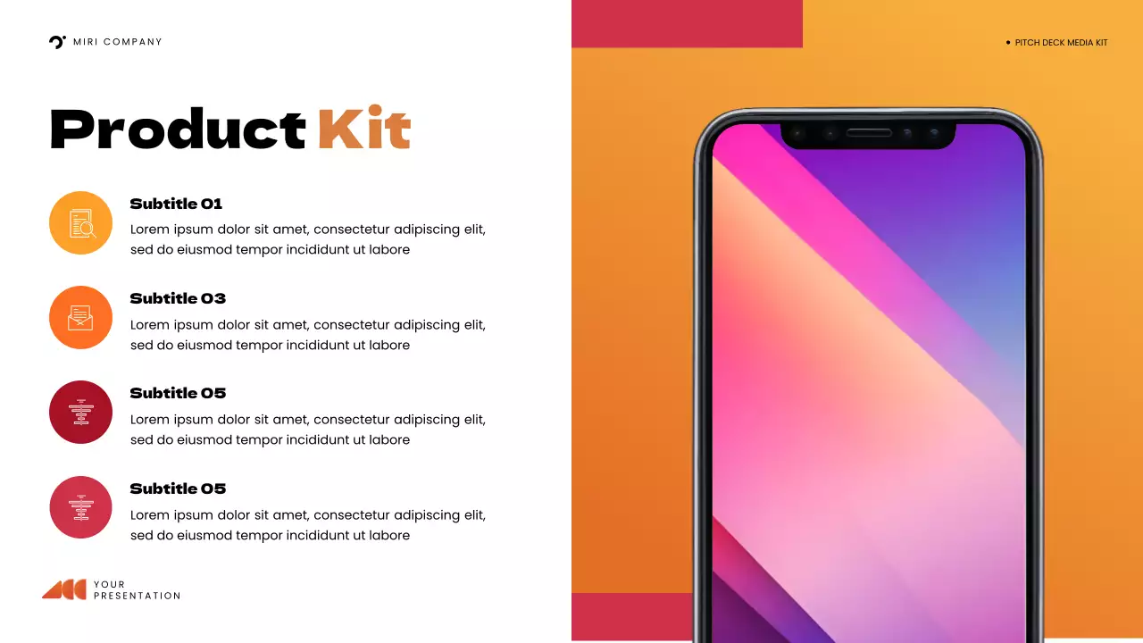 Presentasi Kit Media Modern Oranye