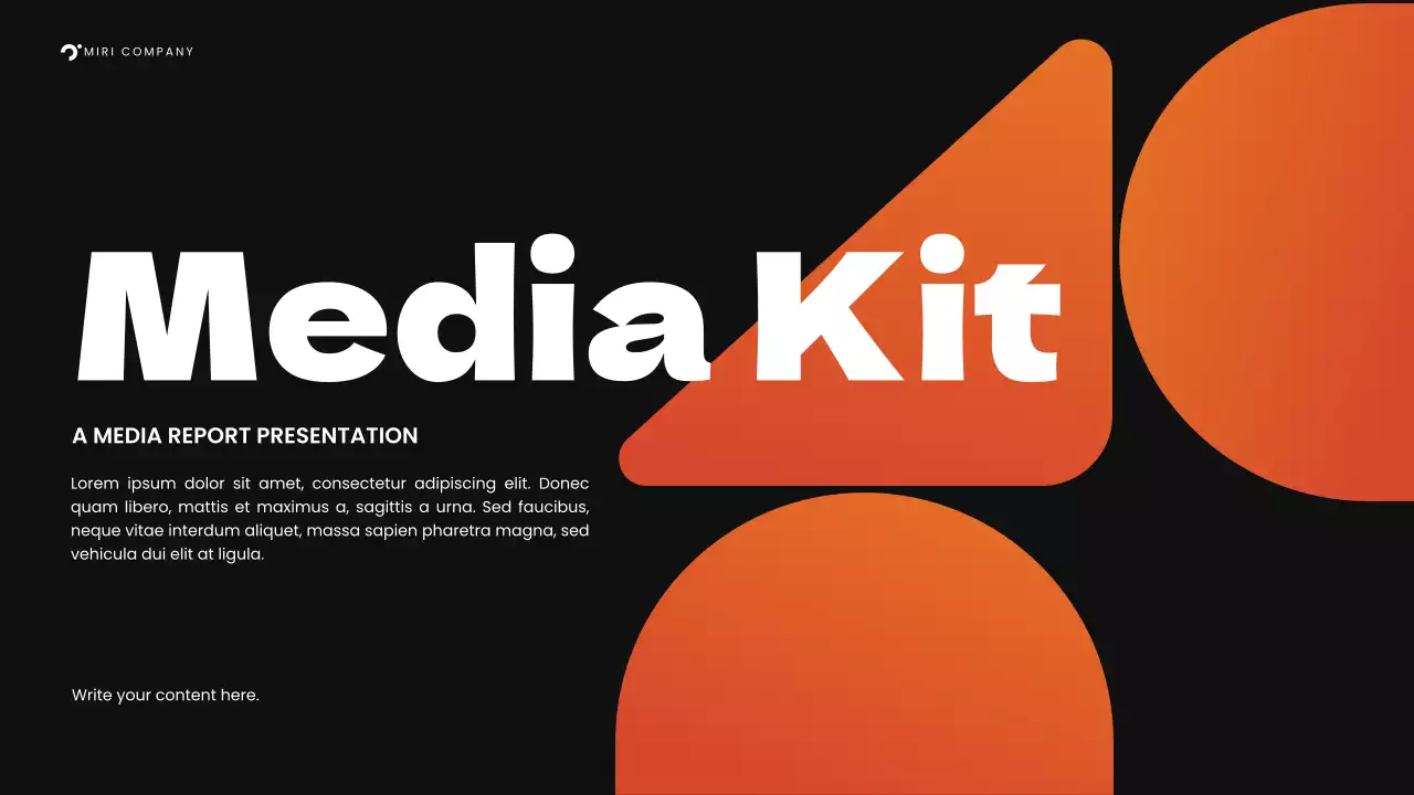 Orange Modern Media Kit Presentation