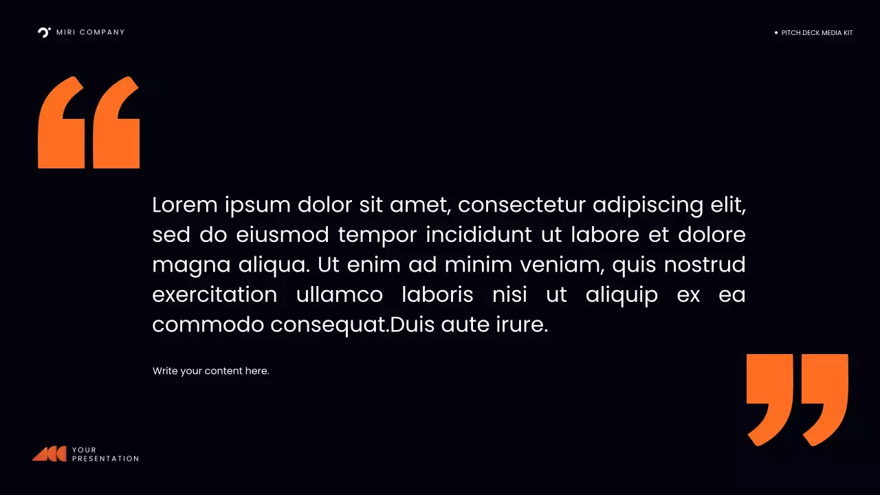 Presentasi Kit Media Modern Oranye