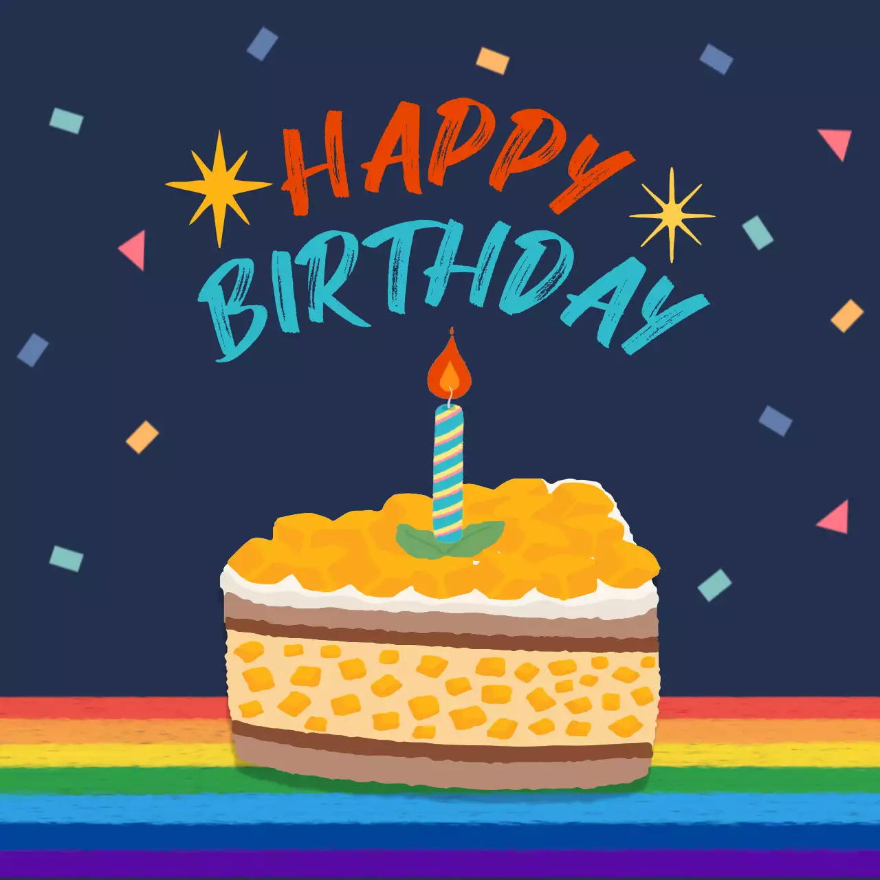 파란색의 생일 축하